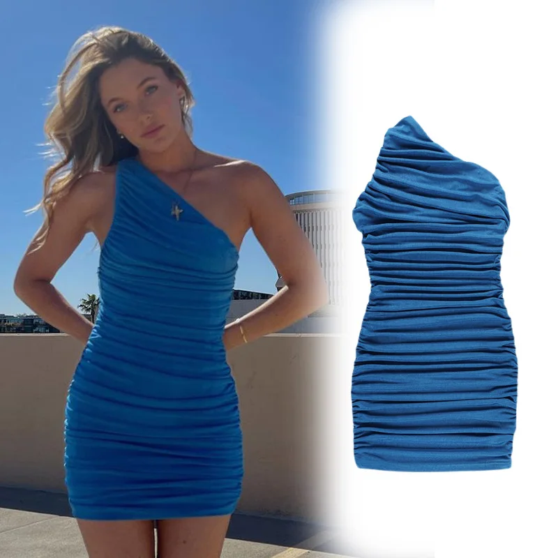 Летнее женское платье с открытыми плечами повседневное популярное сексуальное