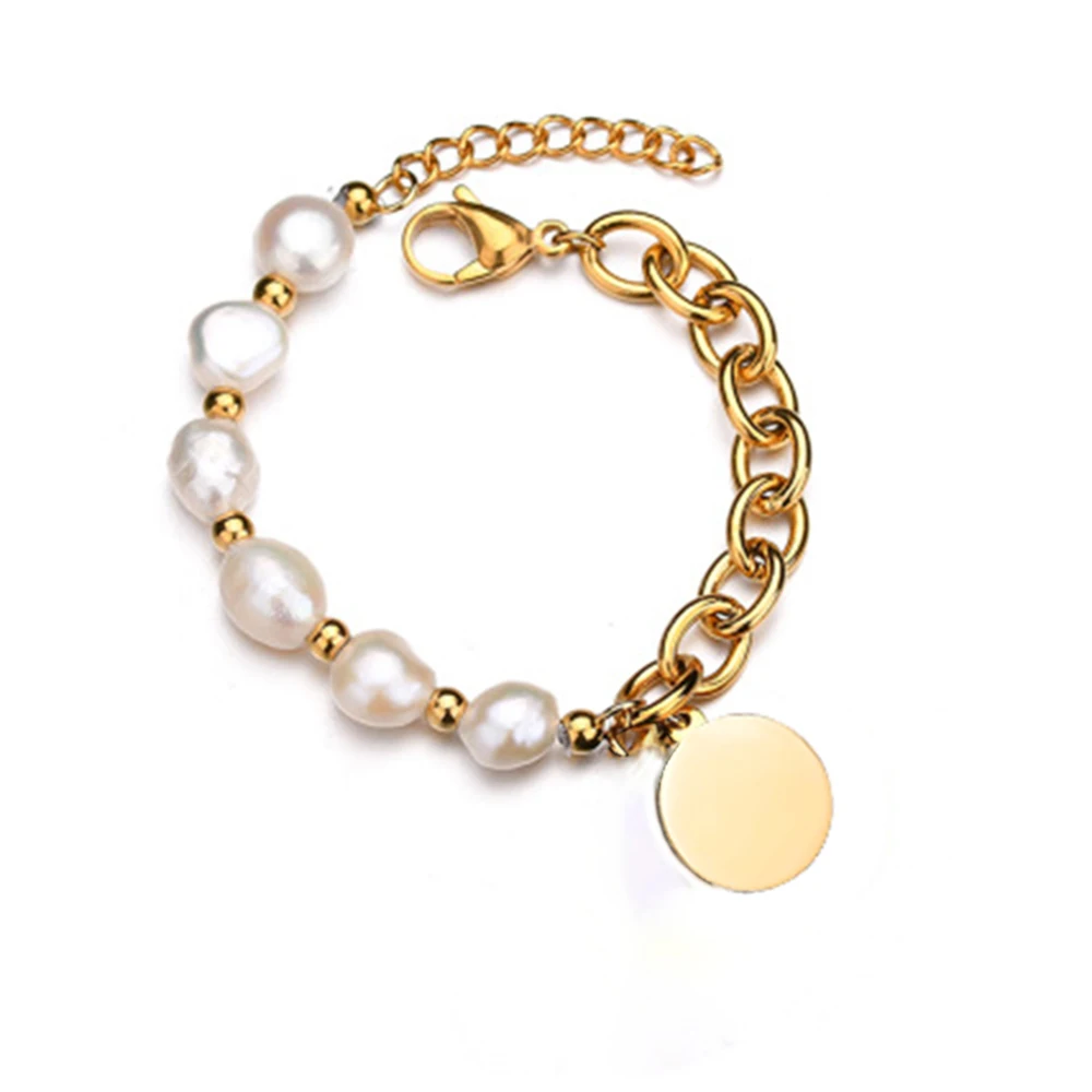 

Beadsnice Steel Bracelet With Freshwater Pearl Dainty Stylish Small Ball Designer Adjustable Jewelry For Women ID 40956
