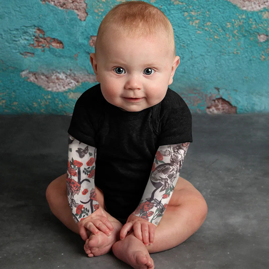 Jumpsuit for Infant Boys Newborn Baby Tattoo Printed Long Sleeve Patchwork Romper Bodysuit Cool Cotton Clothes 0-18M |