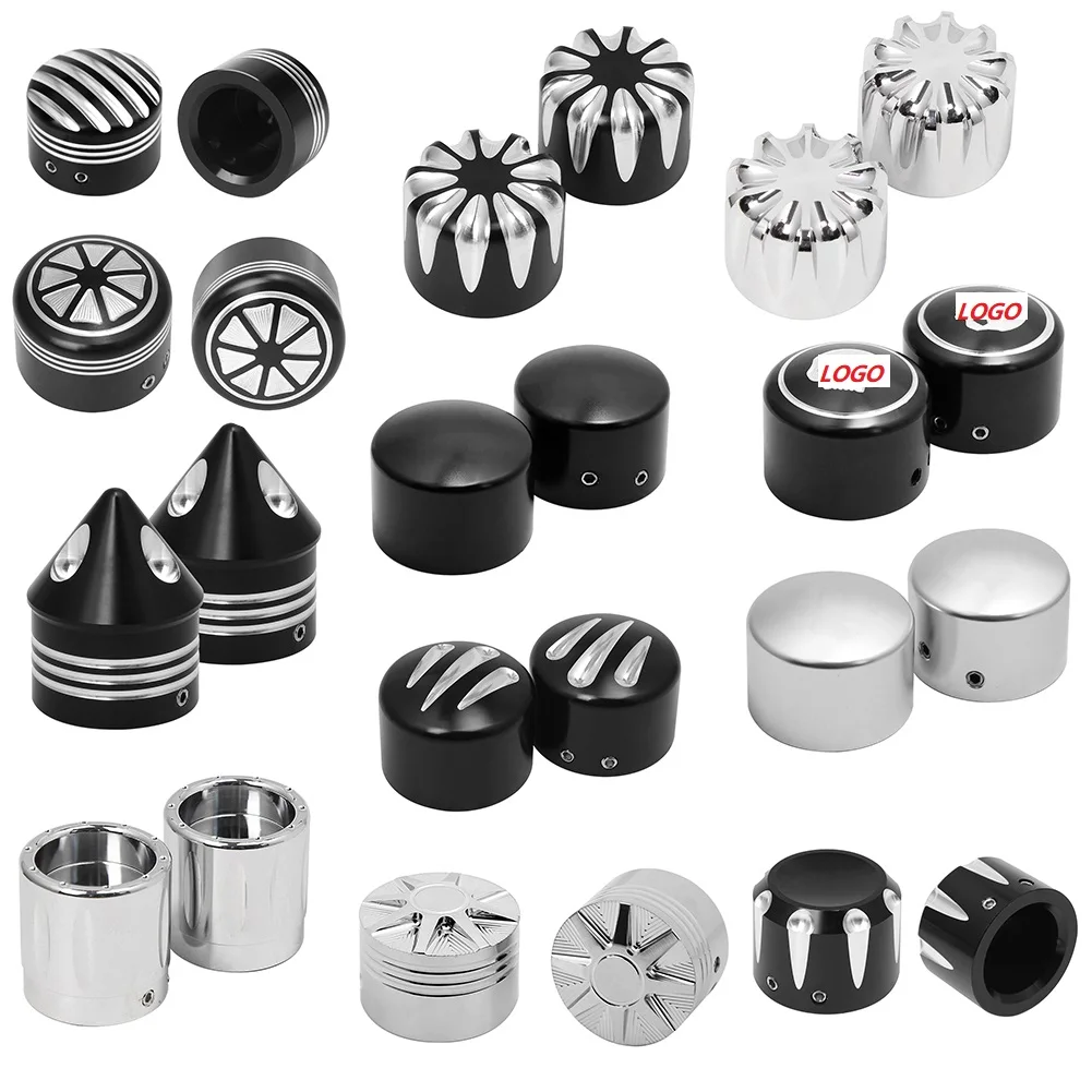 Крышки для передней оси мотоцикла алюминиевые колпачки Harley Touring Softail breaker Dyna Street Bob