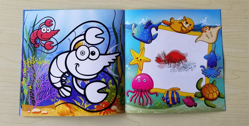 22Pages New Cute Ocean Style Secret Garden Painting Drawing Kill Time Book Will Moving DIY Children's Puzzle Magic Coloring |