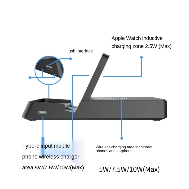 

Three in One Wireless Charger for Huawei Apple 12 Watch Mobile Phone Charger