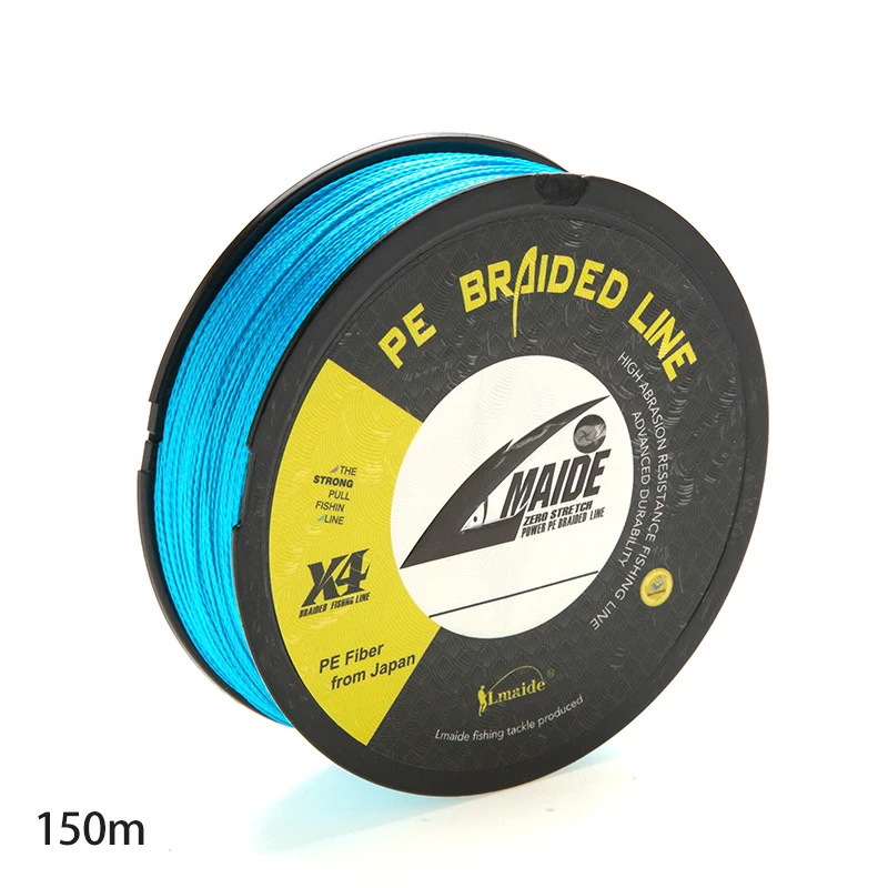 

150M PE Braided Fishing Line 4 strands Woven Imported Raw Silk PE Sea Fishing Anti-bite Wear Fishing Line