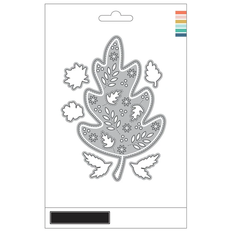 Новинка 2021 тройной шаг Осенний лист набор прозрачных штампов и металлических