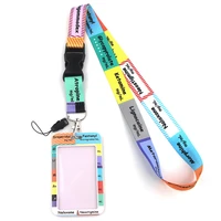 lx488 doctors chemical lanyard students bus card id badge holder mobile phone rope for usb key pendant rope lariat neck strap