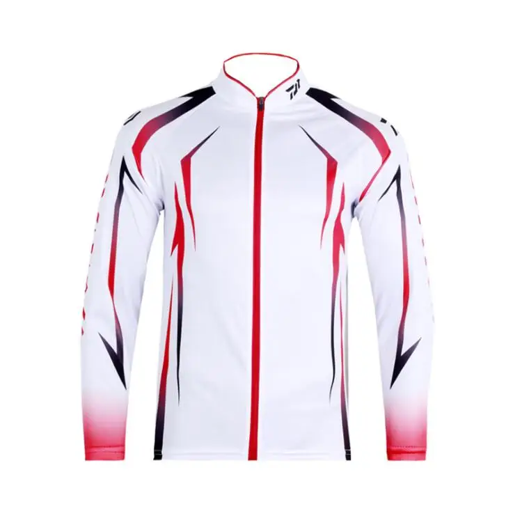 

2020 daiwa clothing fishing shirt outdoor sportswear Hiking fishing sun protection jersey Fishing Wear tackles Red white sports
