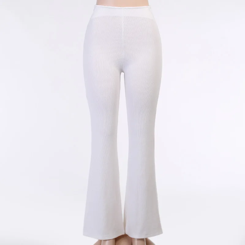 

New Arrival 2020 High Street Sexy Wide Leg Pants High Waist Loose White Solid Women Pants Summer Fashion High Street Leggings