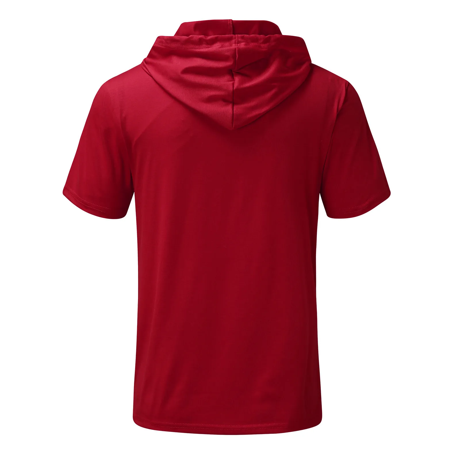 Футболка мужская с капюшоном летняя приталенная повседневная карманами