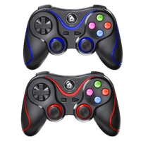 wirelesss bluetooth compatible gamepad controller joystick with support bracket for ps3 host pc ios android mobile phone