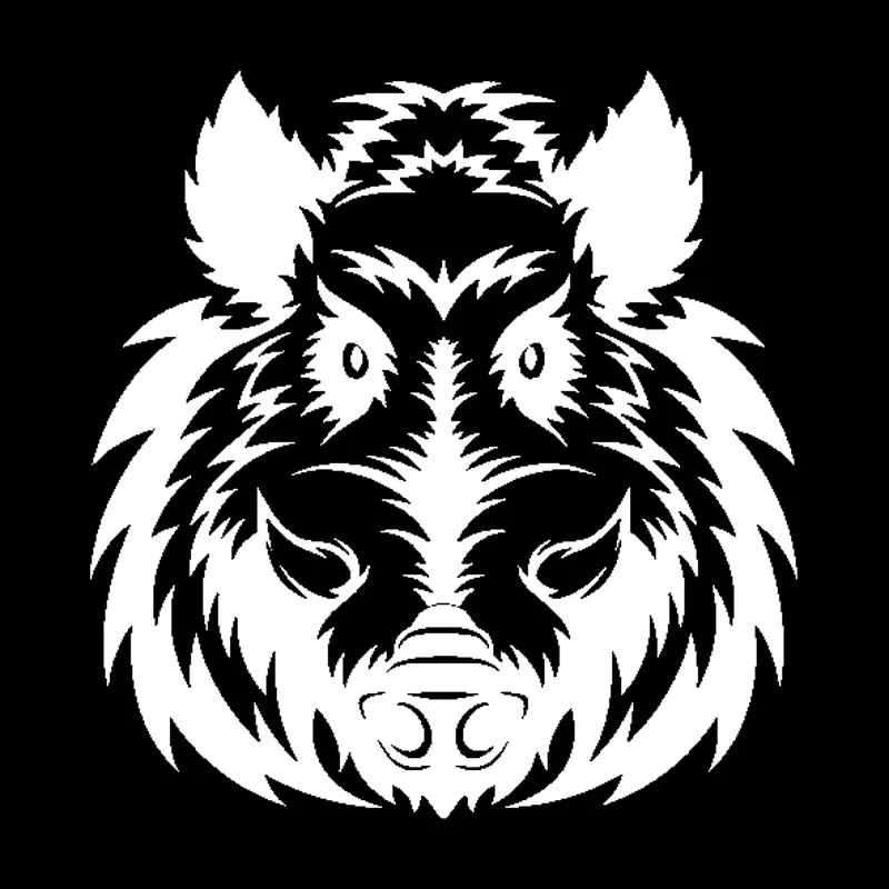 

Car Sticker: Wild Boar Head PVC Car Sticker: 18.9cm * 17.8cm
