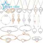 Новогодний подарок Swa2022, женское ожерелье, трендовые ювелирные изделия из австрийского хрусталя, ожерелье с воздушным шаром и надписью Love, Модный комплект ювелирных изделий