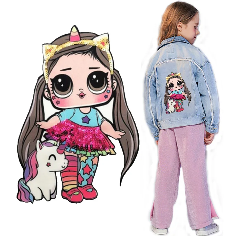 Мультяшные нашивки женские модные куклы лол для девочек Милая Модная Кукла
