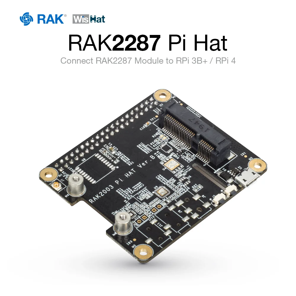RAK2287 шляпы Pi плата преобразователя разъем для PCIe совместим с raspberry 3B + и RPi4 |