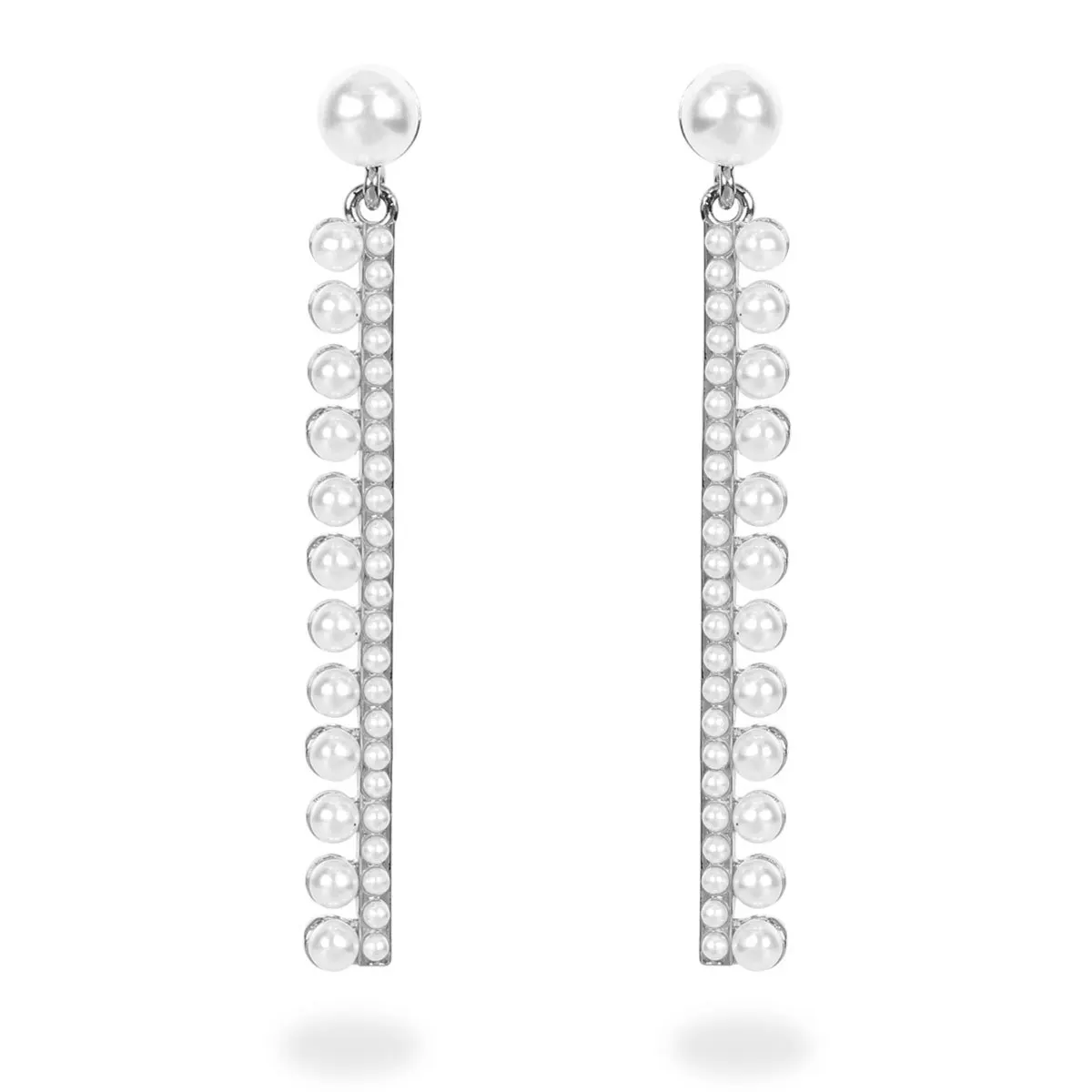 Модные женские серьги модные ювелирные изделия белый жемчуг массивные длинные