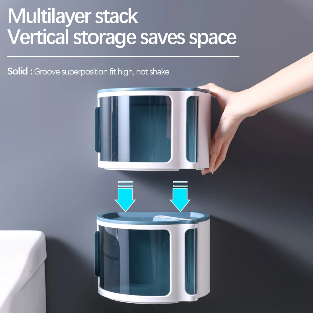 

1/2/3 Layer Punchfree Paper Towel Dispenser Waterproof Toilet Paper Holder Wall Hanging Bathroom Organizer