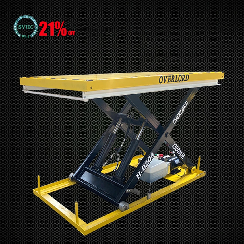 

220V/110V Auto Repair Hydraulic Lift Platform Adjustable Height Scissor Lift Platform Factories Warehouses Delivery Lift Table