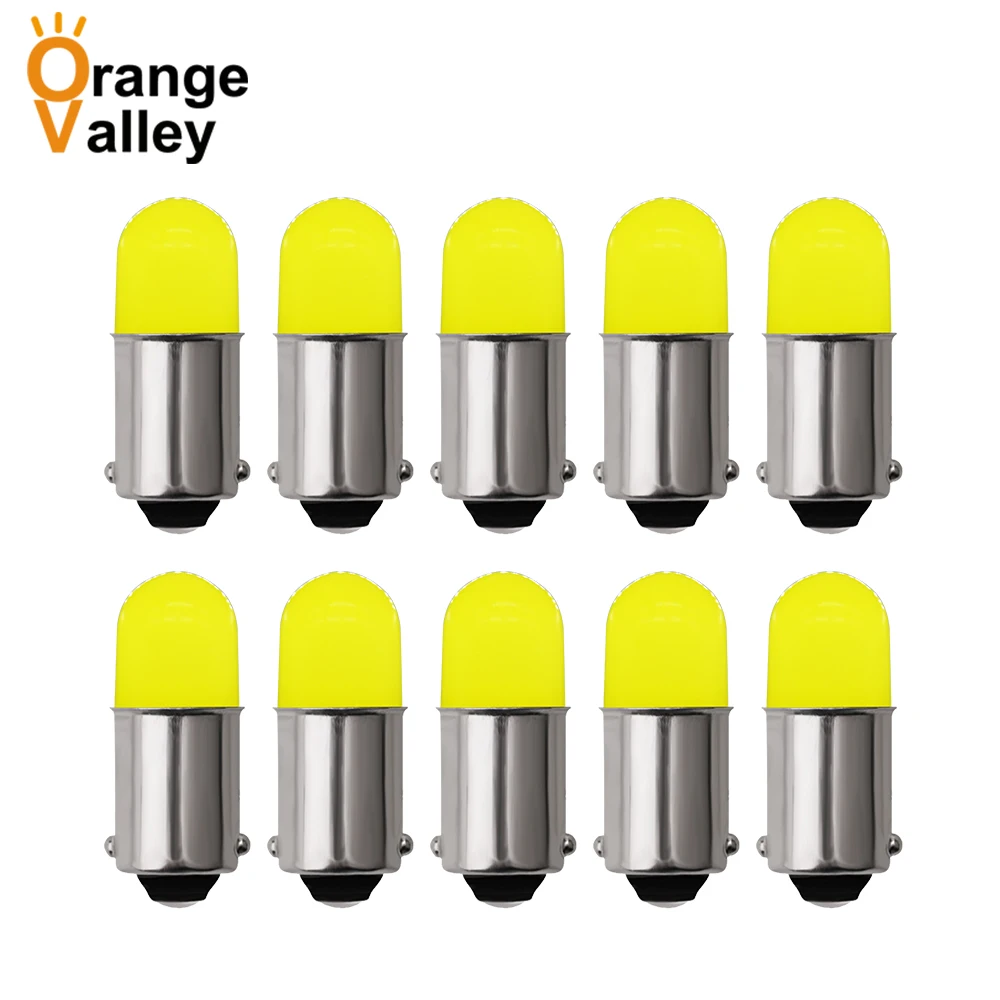 10 шт. BA9S LED 12929 COB круглые 3D T4W Автомобильные светодиодные лампы для номерного знака