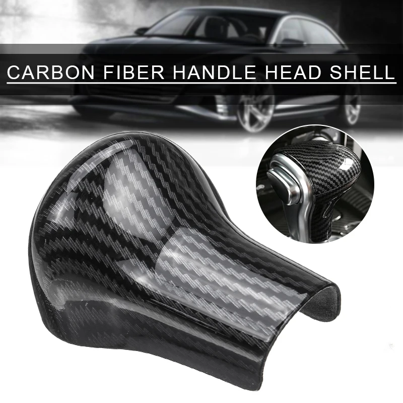 

ABS Watermark Carbon Pattern Fiber Gear Shift Head Knob Cover Sticker Trim For Audi A3 8V S3 A4 B8 A5 A6 C7 S6 A7 S7 A8 Q5 09-16