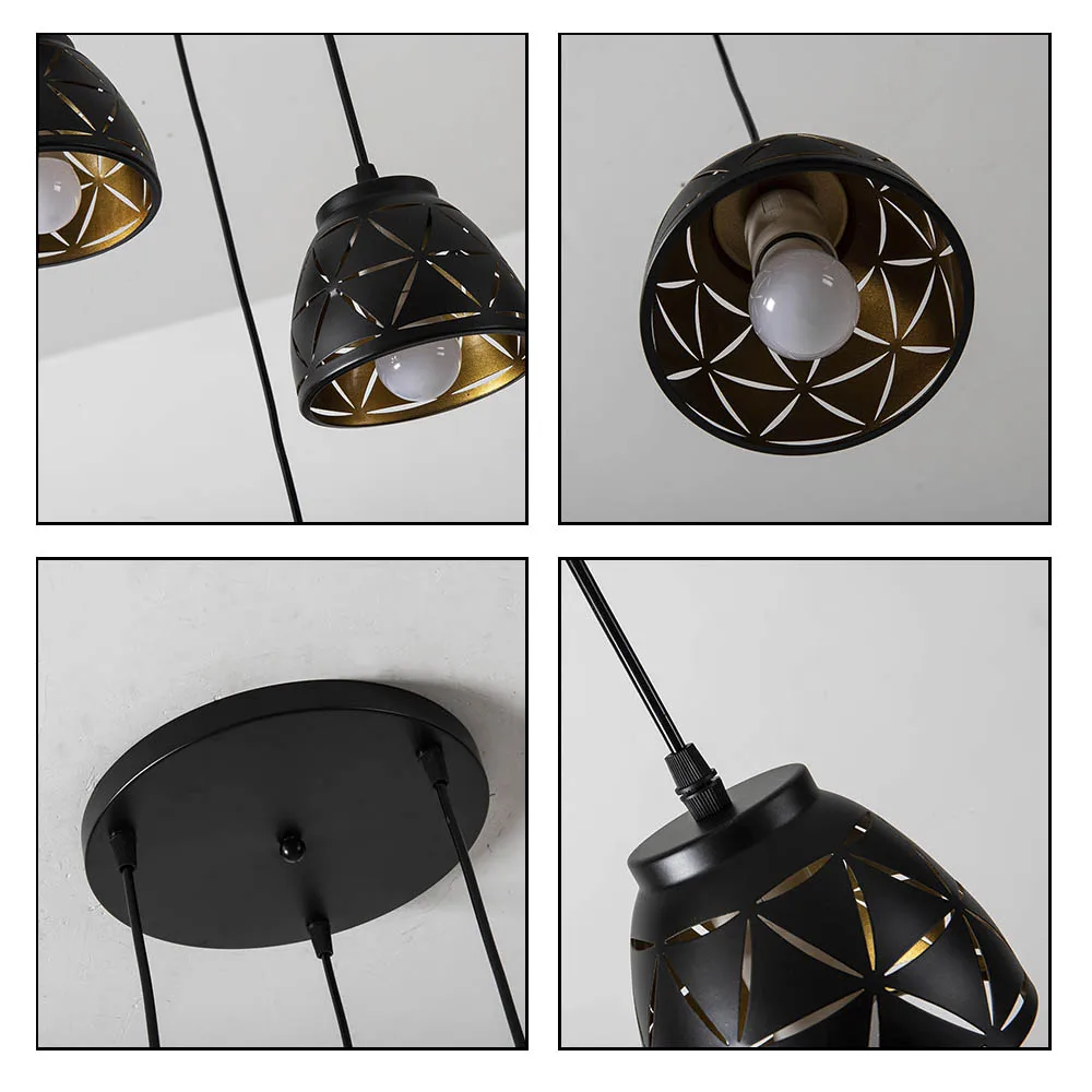 

New Round Led Pendant Light Modern Dining E27 Led Pendant Lamp for Coffee Bar Hanging Lamps Nordic Iron Lampshade pendent light