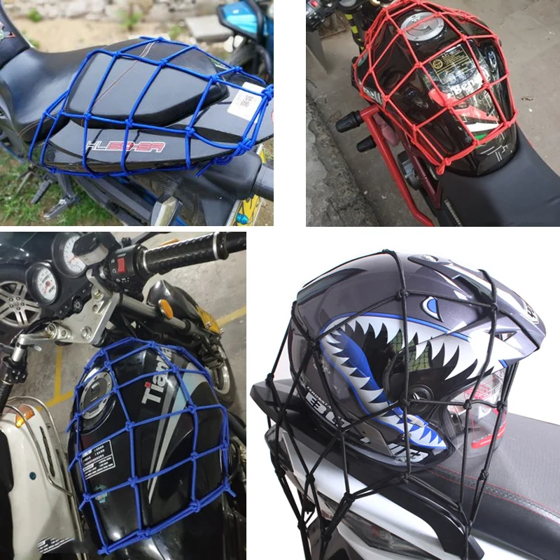 

Эластичная Сетчатая Сумка Для мотоциклетного шлема, 6 крючков, сетчатый держатель для багажа на мотоцикл для Yamaha Ybr125, Ybr125Cc, Yfz450, Yz125, Yz250, Yz85, ...