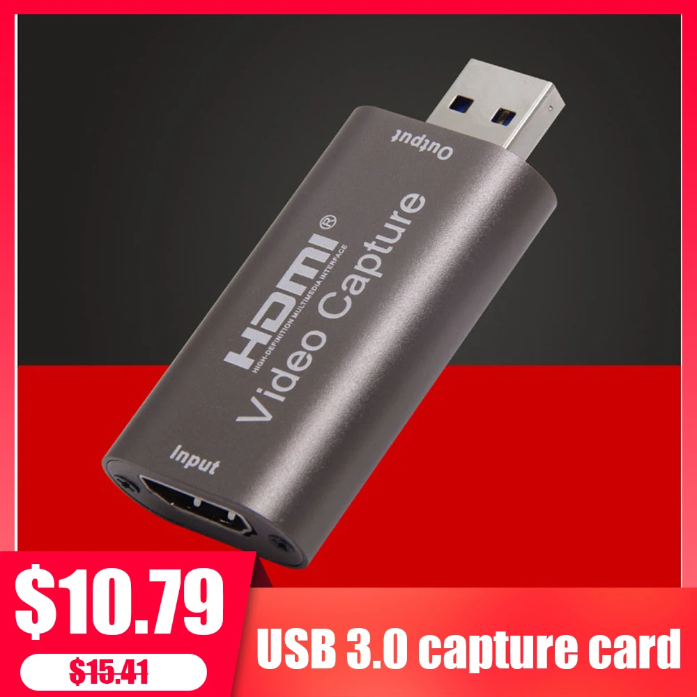 

Mini Video Capture Card USB 3.0 HDMI Video Capture Box For PS4 Game DVD Camcorder HD Camcorder Recording Real-Time Stream