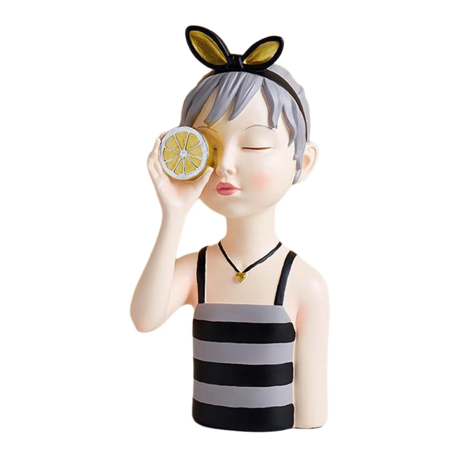 

Lovely Summer Girl Sculpture Art Statue Figure Kids Room Desk Decor Ornaments Gifts