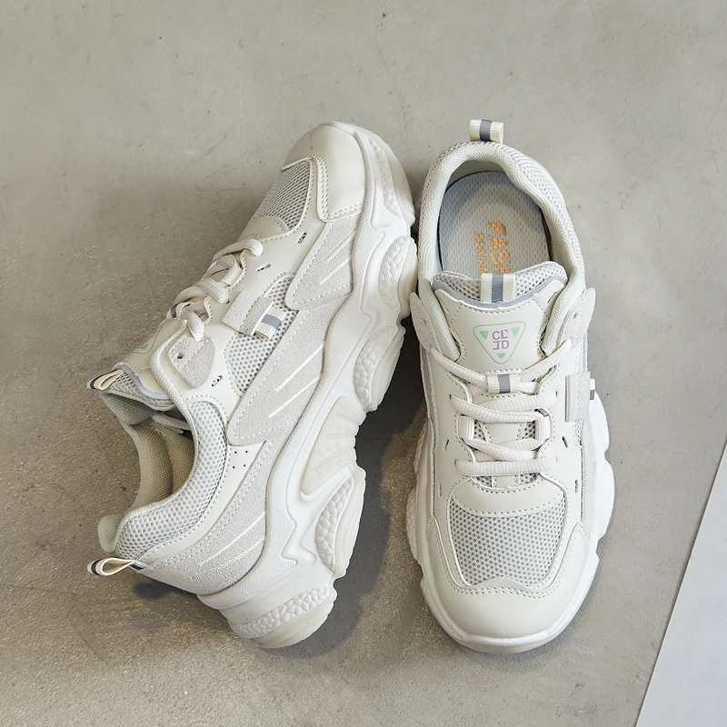 

Fashion Trend Platform Sneakers Shoes Women 2021 Spring Outdoor Running Walking Lace Up Comfort Breathable Ladies Sport Shoes