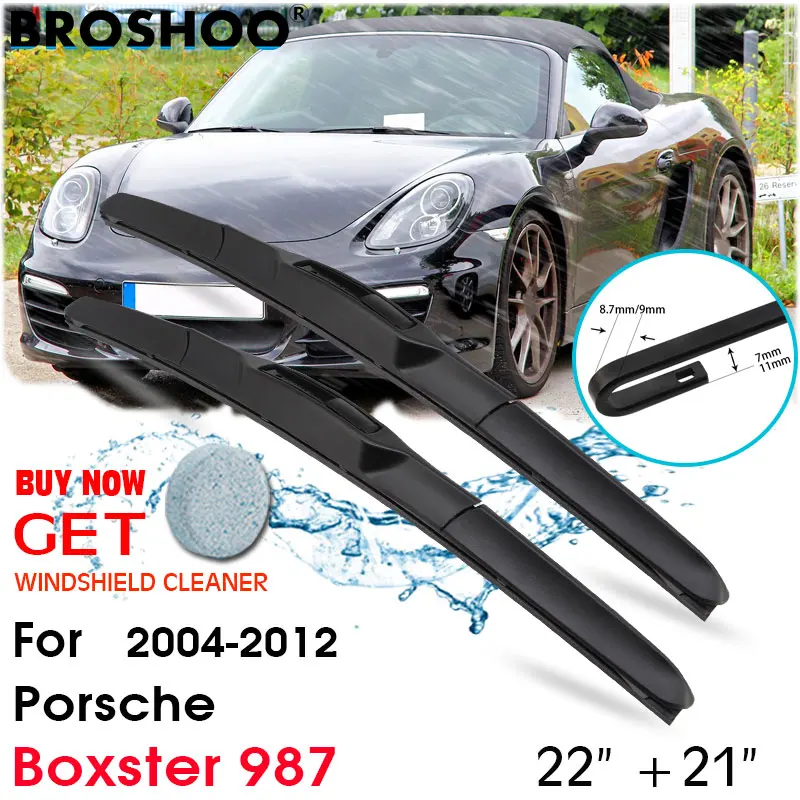 Автомобильный стеклоочиститель лобовое стекло стеклоочистителей U Крюк рычаг авто аксессуары для Porsche Boxster 987 22 "+ 21" 2004-2012