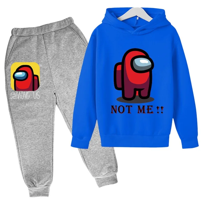 

2021 New Children's Hoodie + Pants 2-piece Suit Girls And Boys Hooded Sports Suit Cartoon Printed Hoodie Casual Kids Sportswear