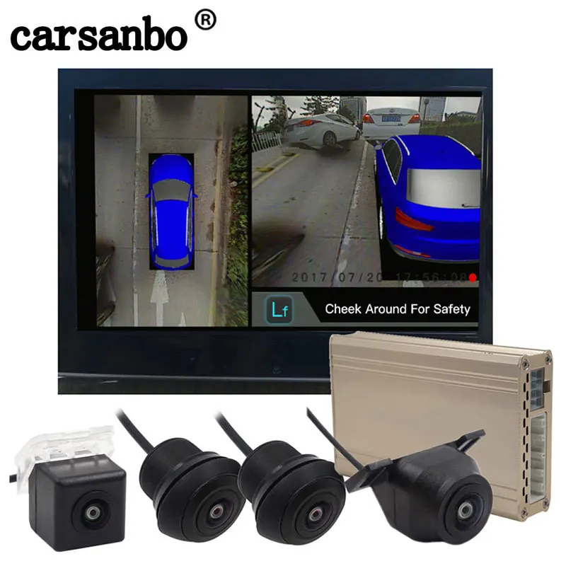 360 градусов 3D Автомобильная система объемного обзора авто вид птицы панорама DVR система 4 камеры HD 1080P Автомобильный видеорегистратор помощь при парковке