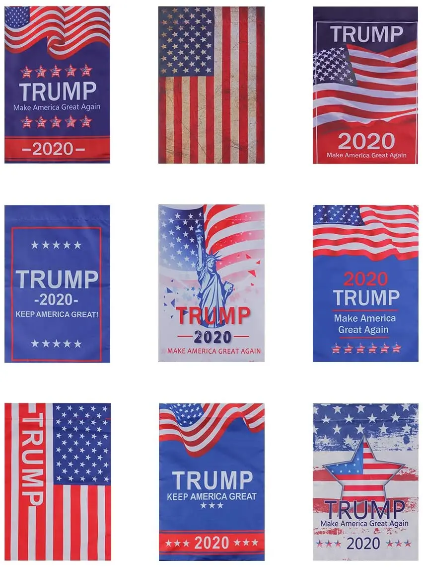 Трамп 2020 сделает карту Keep America Great garden flag двухсторонний Садовый флаг|Флаги баннеры