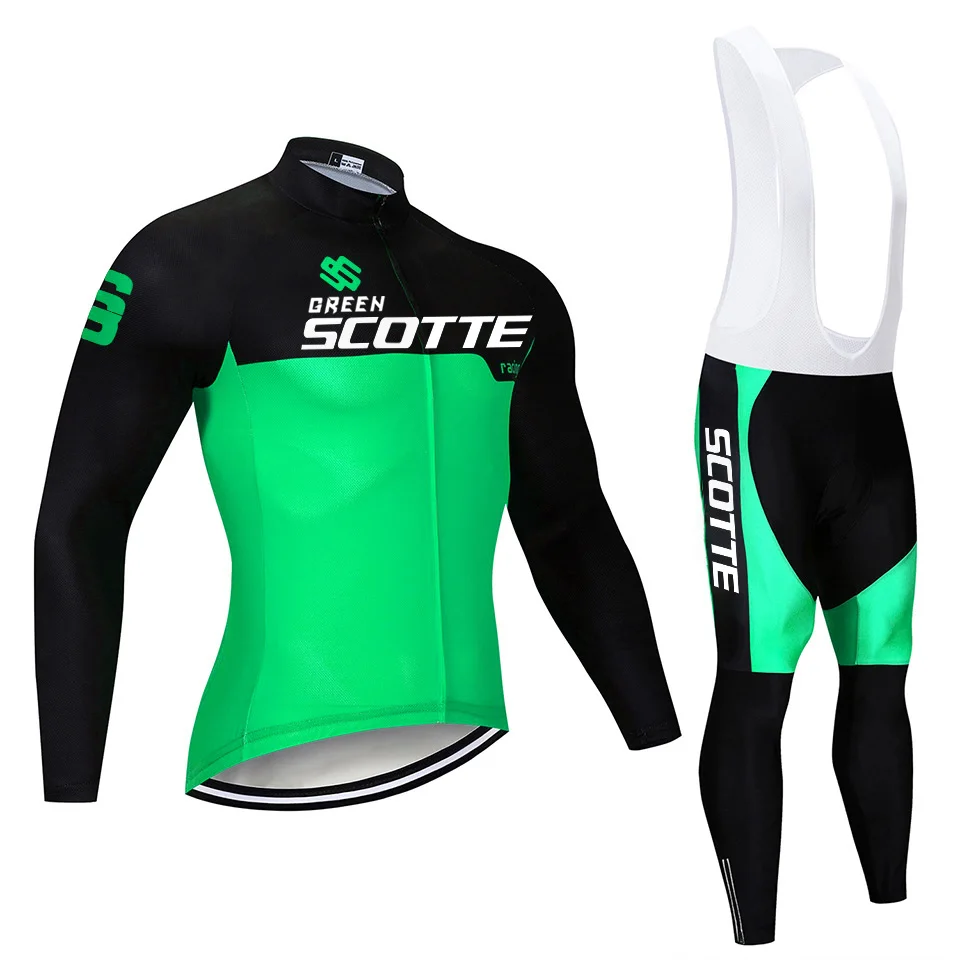 

2021 Summer White Men's Cycling Jersey Long sleeve set MTB Bike Clothing Bicycle Wear 19D GEL bib pants