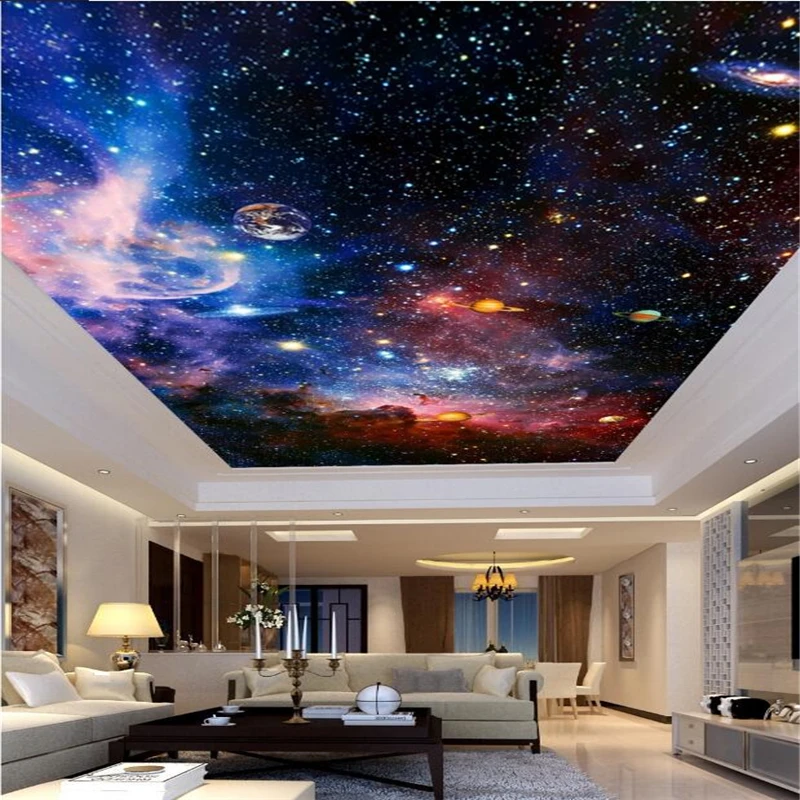 wellyu обои Custom wallpaper 3d Photo Fresco Space Star Parlor Bedroom Hotel Shopping Ceiling for walls 3 d | Обустройство дома
