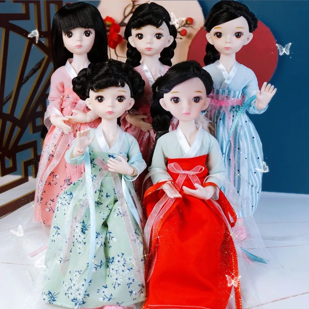 Шарнирная кукла 30 см подарки для девочек 22 шарнира с модным кимоно Hanbok одежда