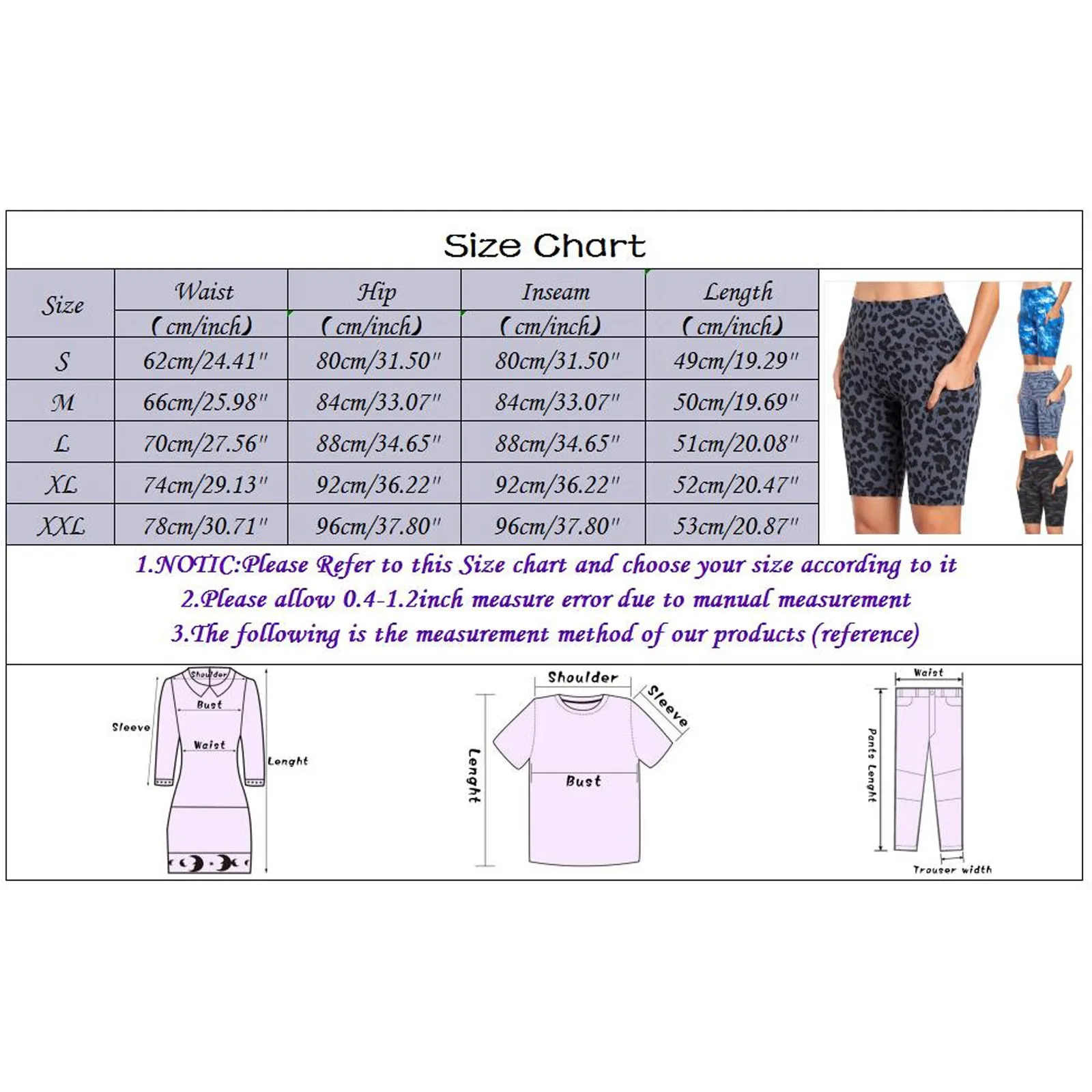 

Women's Shorts Print Sport High Waist Leggings High Waist Pocket Training Pants Seamless Fitness Sports Running trouser