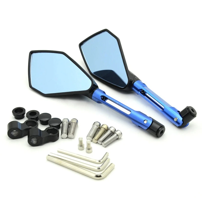 

NEW-Motorcycle Modified Rearview Mirror CNC Aluminum, 8mm 10mm for KAWASAKI Z750 NINJA250 HONDA R1 R6 FZ6 SUZUKI