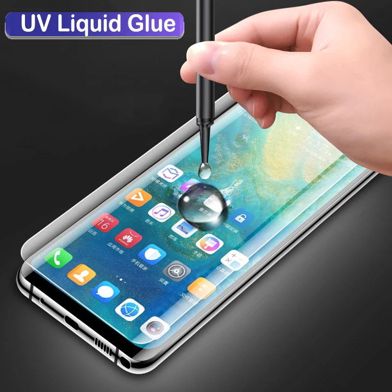 Жидкий клей для УФ-лампы 100 шт. Samsung Galaxy S8 S9 S10 Plus Note 10 9 8 клеевое стекло Mi CC9 Pro Huawei P30