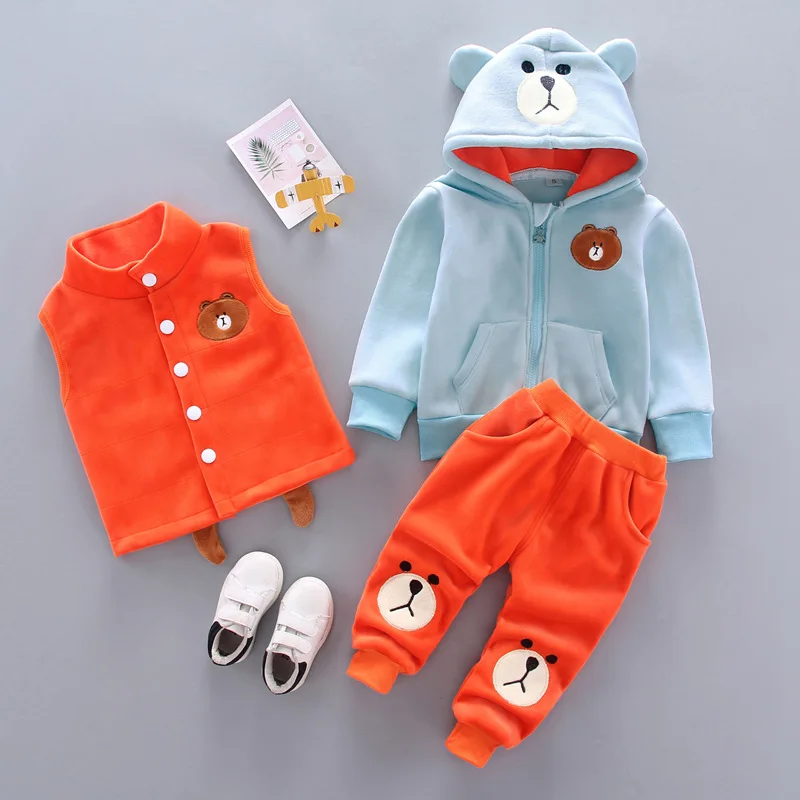 Комплект зимней одежды для мальчиков и девочек новинка 2019 повседневный модный