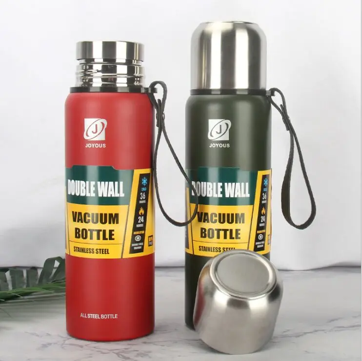 600ml800ml1000ml Russian Outdoor Thermos Portable Large Capacity Insulated Cup Military Style Vacuum Flask High quality thermos | Дом и сад