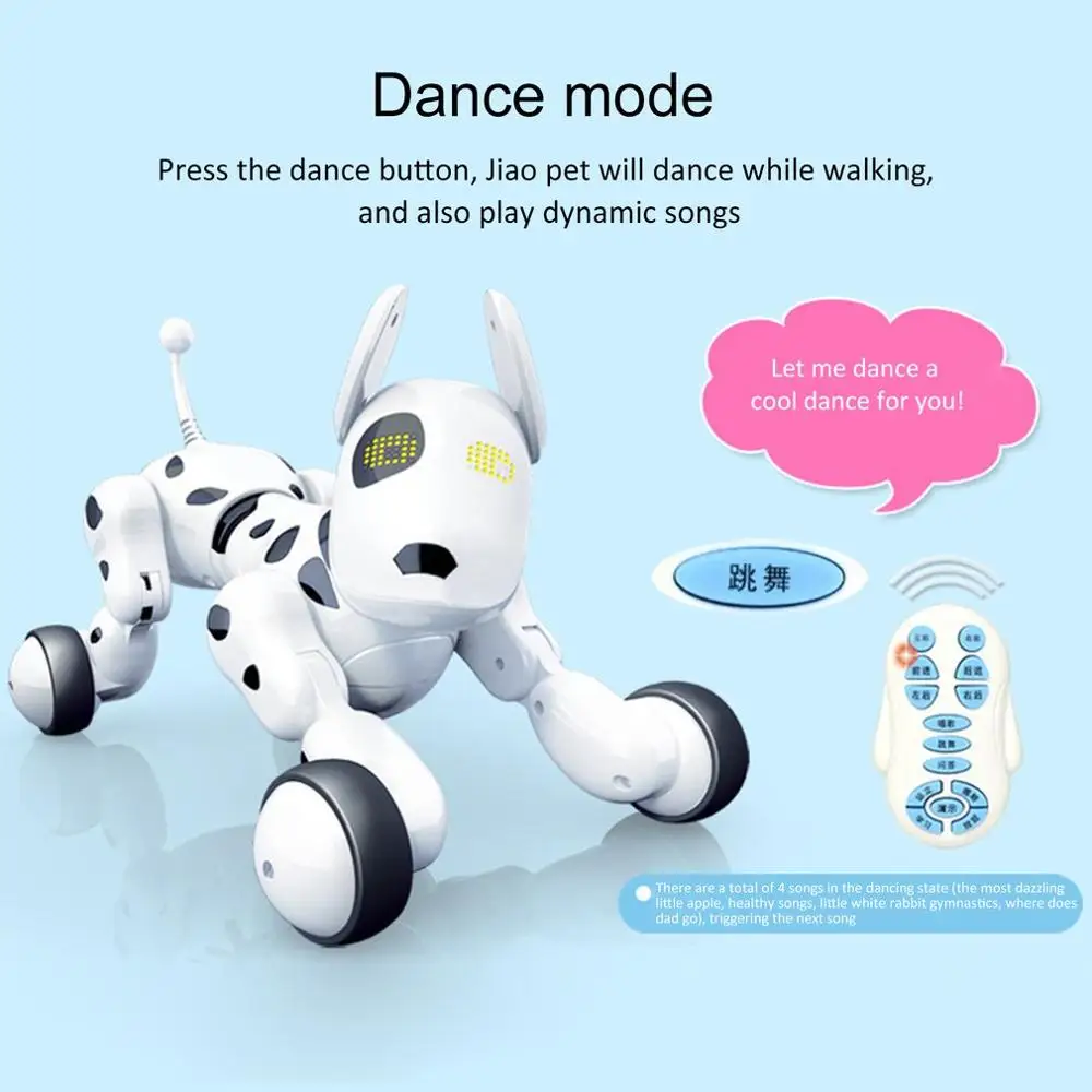 Милая умная собака с инфракрасным пультом дистанционного управления робот петь