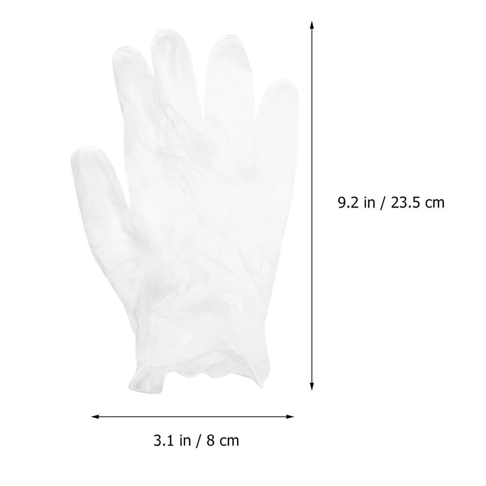 

50pcs PVC Disposable Clear Hair Coloring Hair Dye Protective Glove for Home DIY Use (Small)