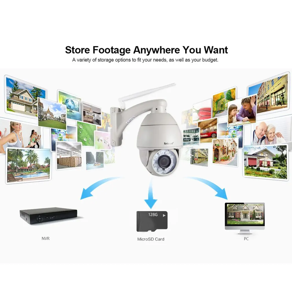 Sricam SP008B 720P Wi-Fi ip-камера беспроводная наружная охранная CCTV удаленный мониторинг и сигнализация Водонепроницаемая камера