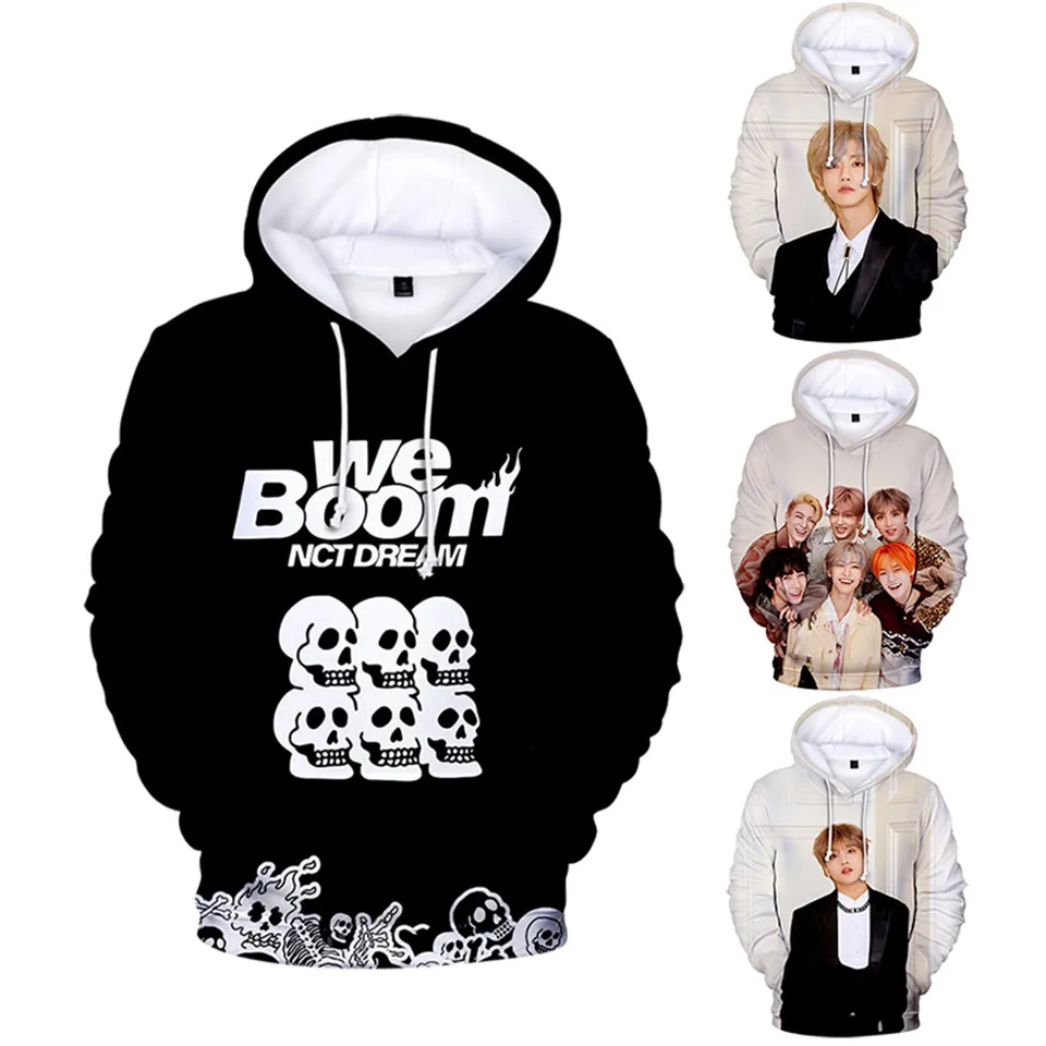 Толстовка Kpop NCT Dream We Boom для мужчин и женщин уличная одежда в стиле хип-хоп