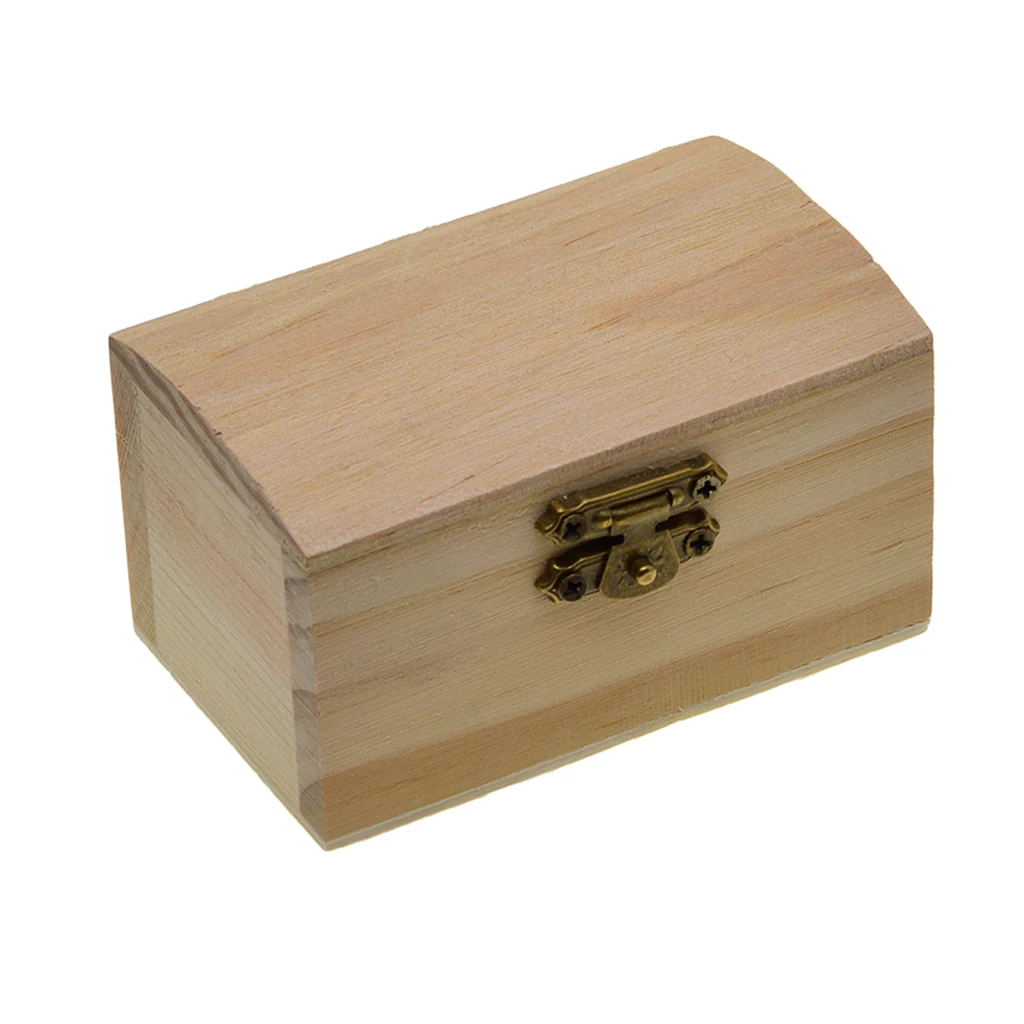 Plain Wooden Treasure Chest Wood Jewelry Storage Decoupage Craft Box 90x55mm | Дом и сад