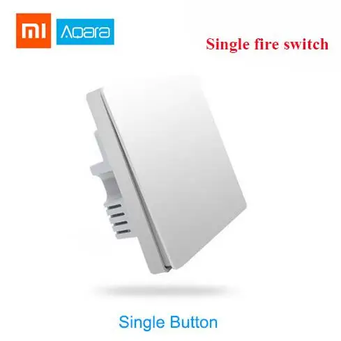 Wall Single Key S Умный Домашний Светильник Xiaomi Aqara Mijia с одним пожарным проводом ZigBee, беспроводной ключ, настенный выключатель через приложение для смартфона - Цвет: Wall Single Key S
