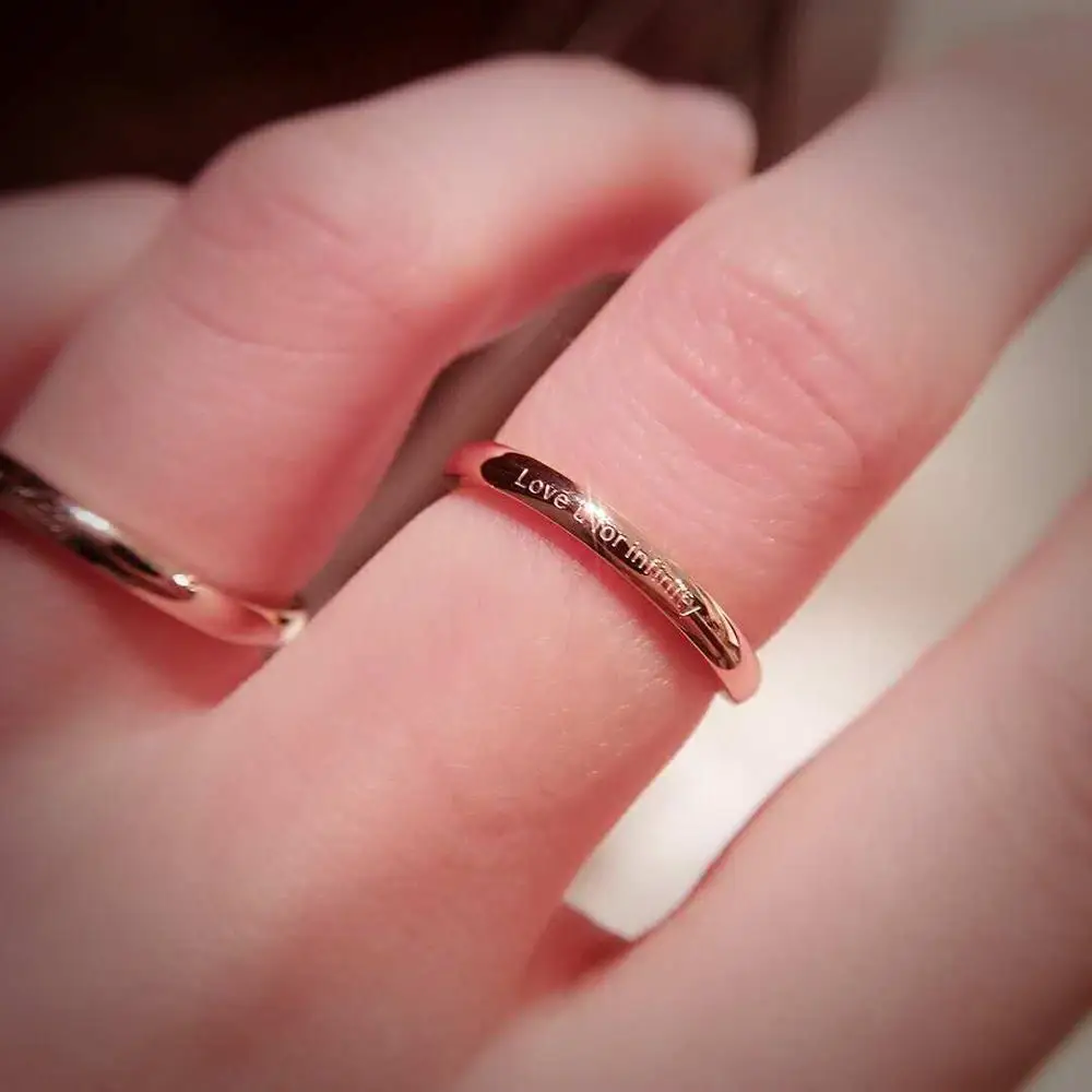 For Women Simple Titanium Steel Ring Rose Gold Color High Quatity Rings Jewelry | Украшения и аксессуары