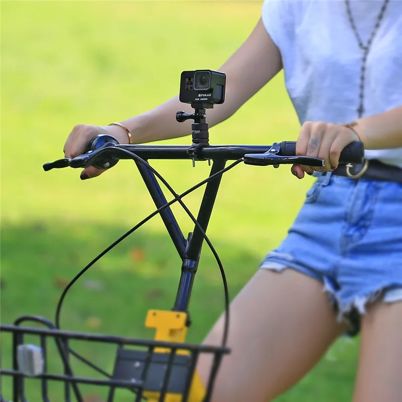 PULUZ Bicycle Bike Handlebar Rack Adapter Mount for GoPro Hero 5 4 Session 3+ 2 1 Xiaoyi II 4K SJ6000 SJ5000 SJ4000 | Электроника