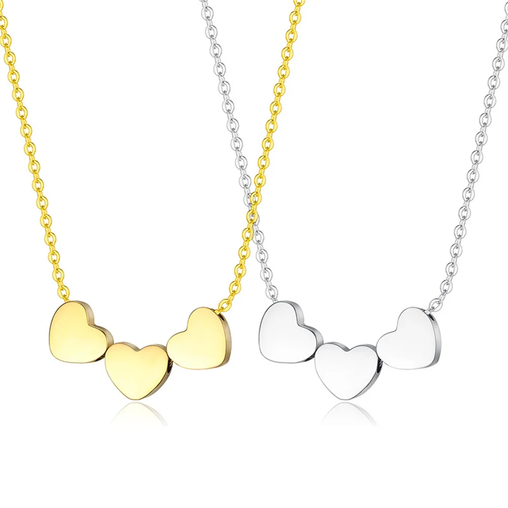 

2021 New Female Fashion Heart Pendant Necklace Pendant Gold Color Chain Necklace Charm Gifts Girlfriends