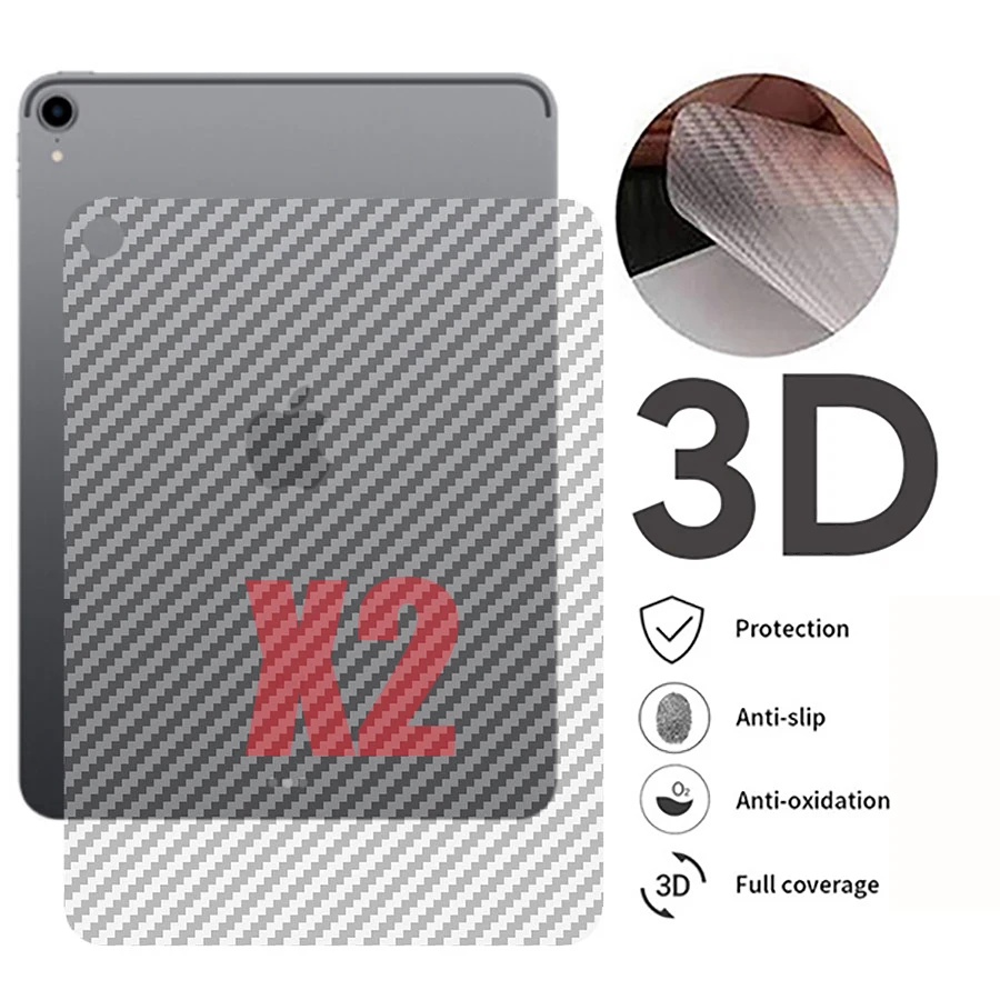 3D углеродное волокно полное покрытие Задняя Защита экрана для Apple iPad 10,2 9,7 2 3 4 5 6 mini 2 4 5 Pro 10,5 Air 3 защитная пленка