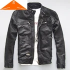 Куртка мужская zlg99, брендовая Черная байкерская куртка-бомбер из натуральной овечьей шкуры, мотоциклетная куртка, одежда на весну-осень